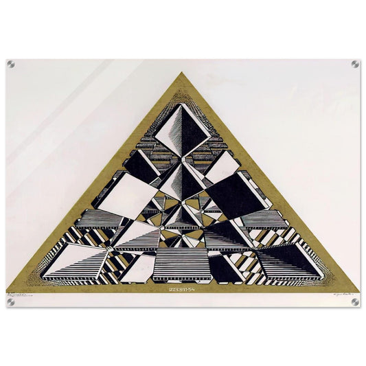 THREE INTERSECTING PLANES COLOUR - MC Escher Acrylic Print - 70x100 cm / 28x40″ inches | MC Escher Wall Art | MC Escher Prints