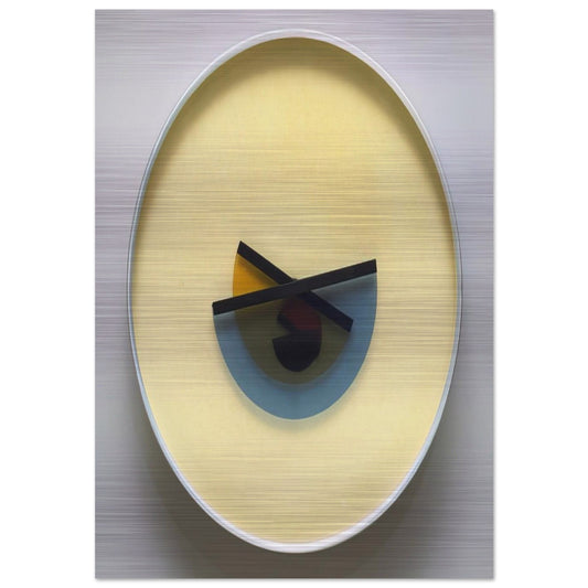 L'Ora X Clock - 1945 - Bruno Munari Brushed Aluminum Print - 70x100 cm / 28x40 inches | Bruno Munari Aluminum Print | Bruno Munari Prints