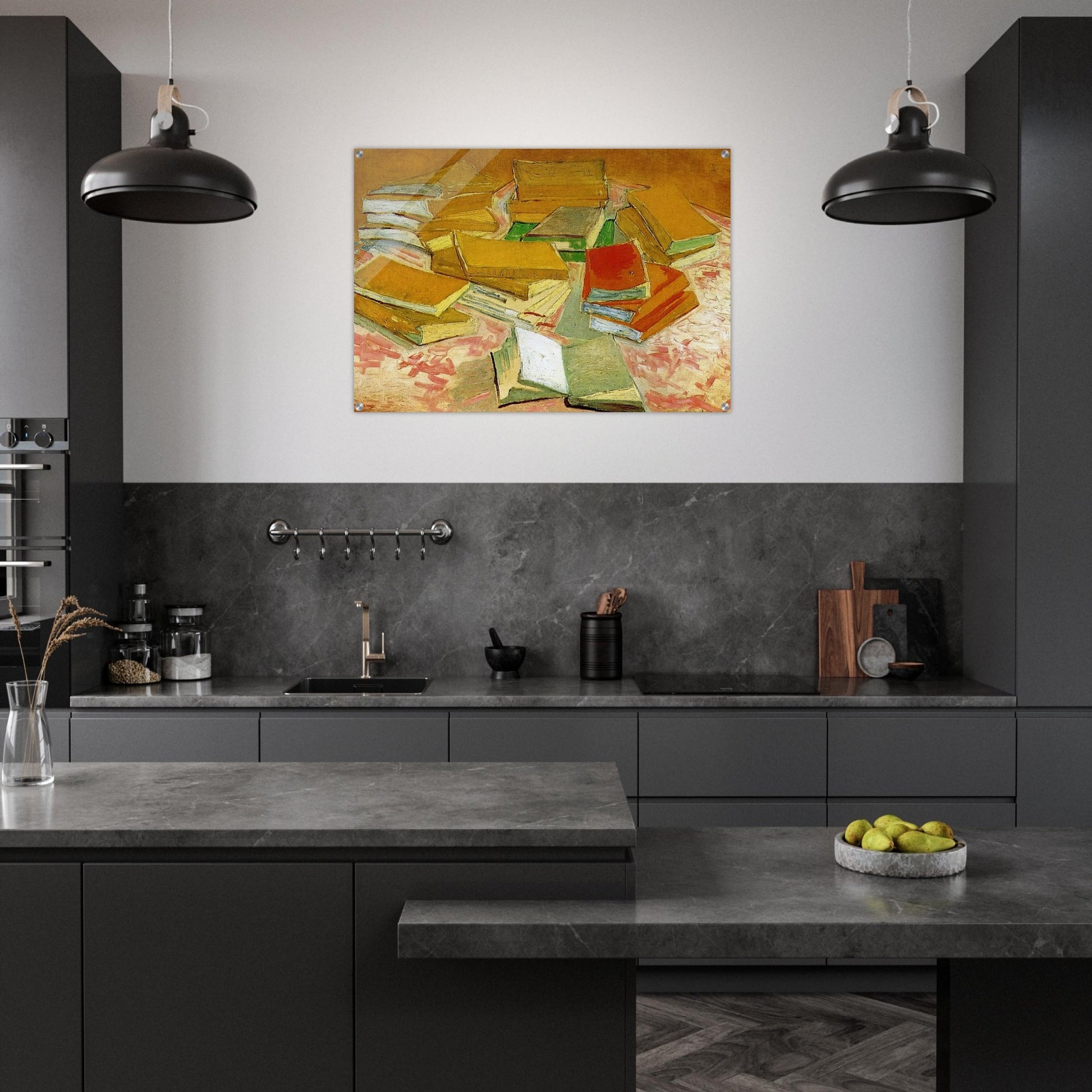 Still Life - French Novels - Vincent van Gogh Acrylic Print - 70x100 cm / 28x40″ inches | Vincent van Gogh Wall Art | Vincent van Gogh Prints