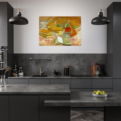 Still Life - French Novels - Vincent van Gogh Acrylic Print - 70x100 cm / 28x40″ inches | Vincent van Gogh Wall Art | Vincent van Gogh Prints