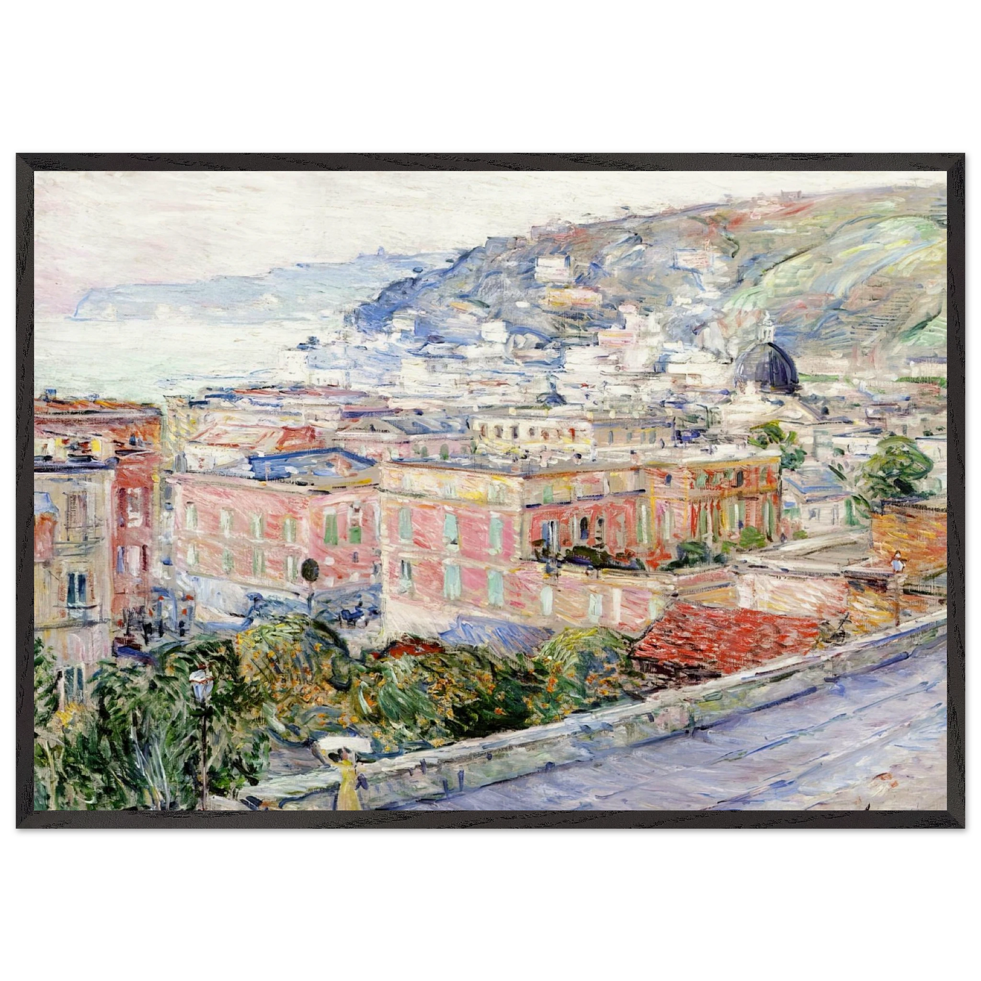 Naples - Childe Hassam Framed Art Print – Black Wooden Frame - Default Title - -Framed Art Print