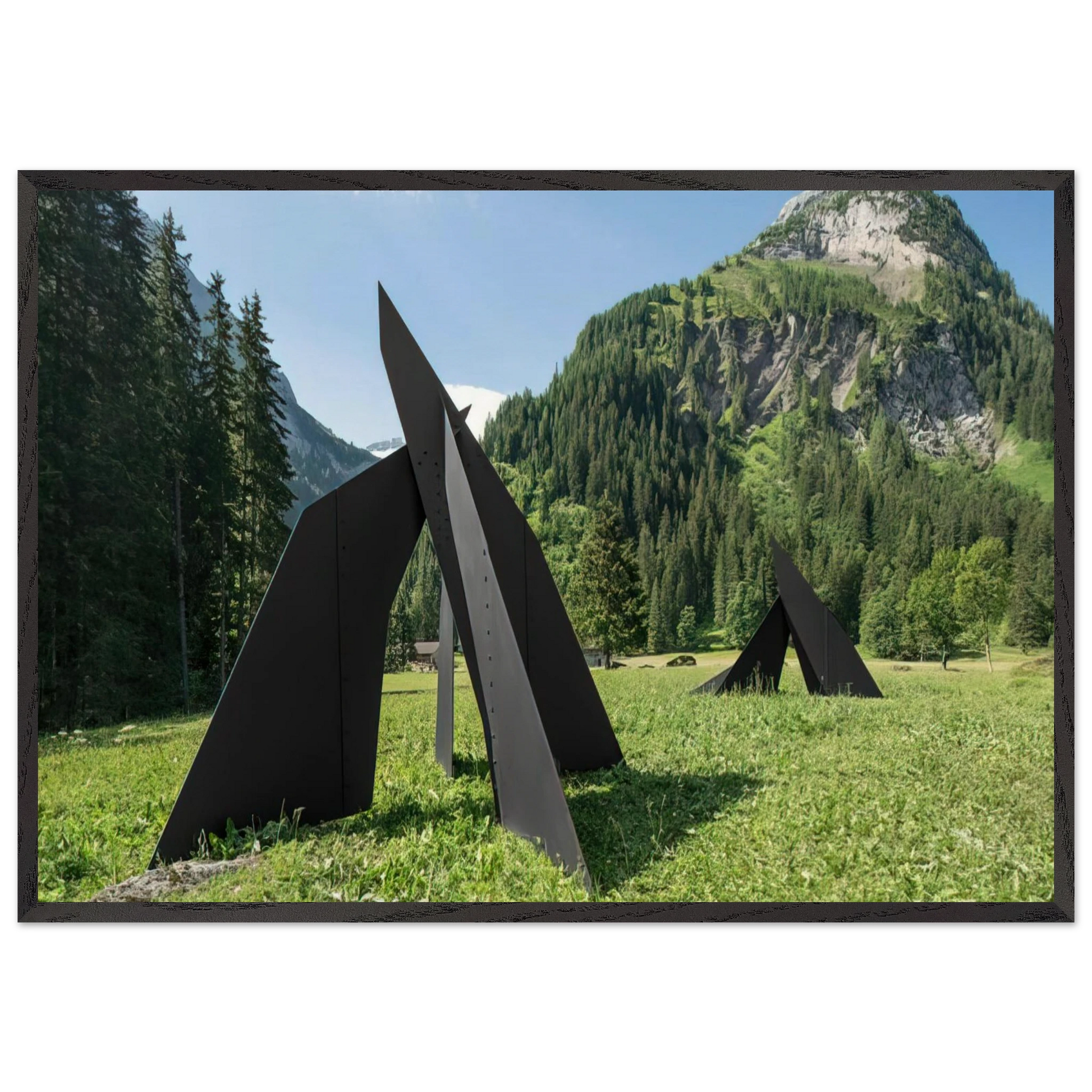 FOUR PLANES ESCARPE 1967 - Alexander Calder Framed Art Print – Black Wooden Frame - Default Title - -Framed Art Print