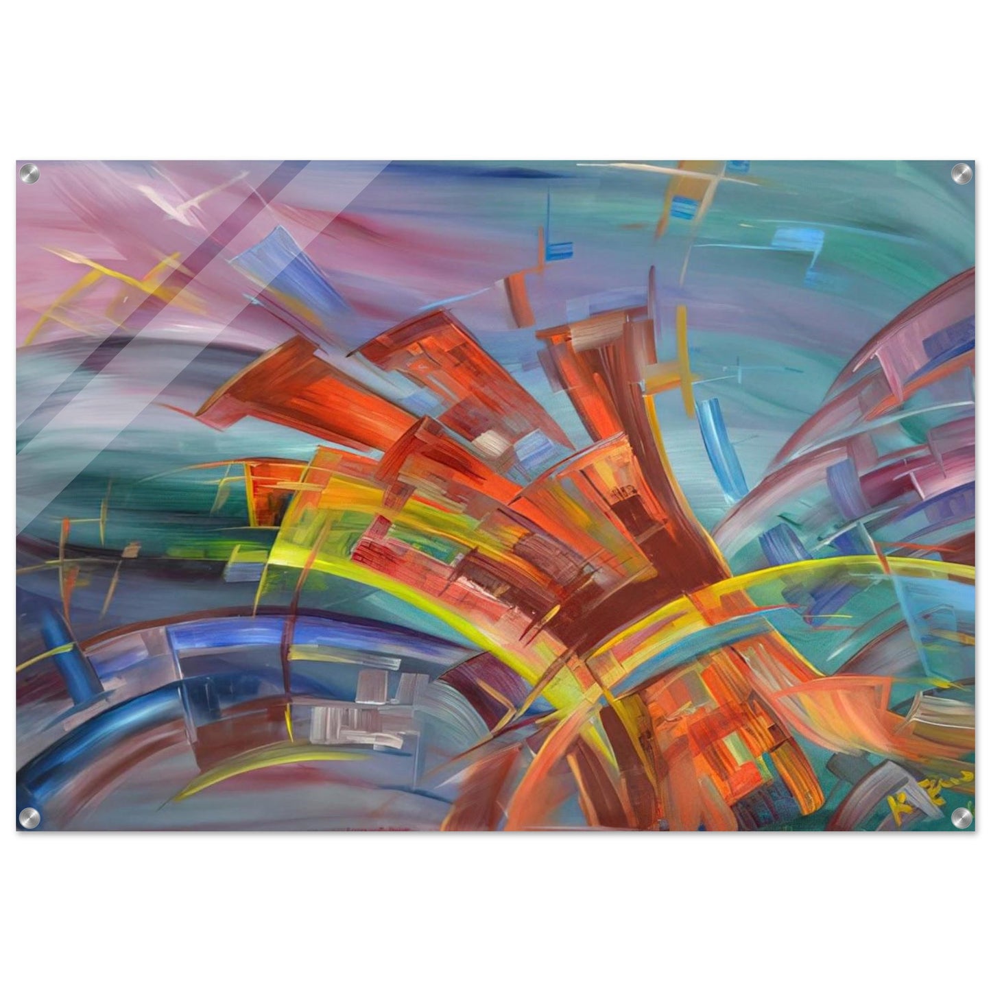 Explosion and Dynamics - Konrad Zuse Acrylic Print - 70x100 cm / 28x40″ inches | Konrad Zuse Wall Art | Konrad Zuse Prints