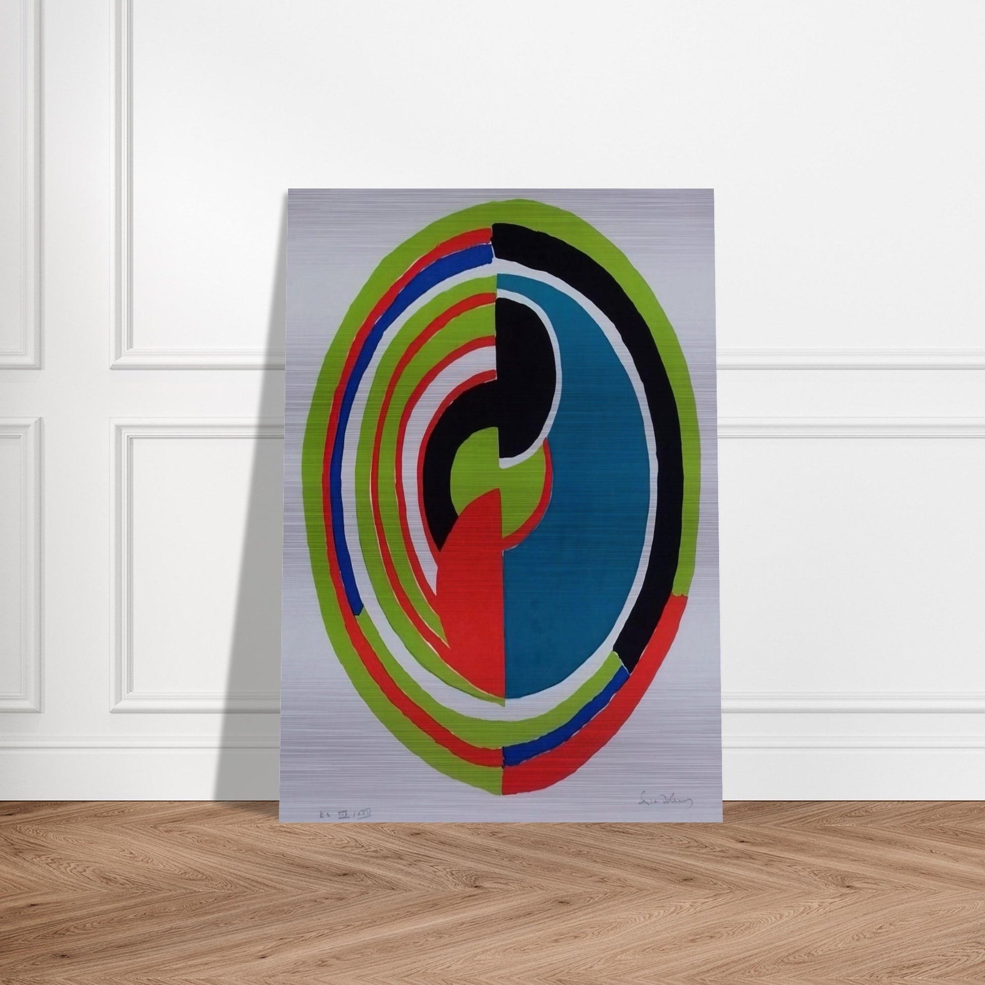 ABSTRACT SWIRL - Sonia Delaunay Brushed Aluminum Print - 70x100 cm / 28x40 inches | Sonia Delaunay Aluminum Print | Sonia Delaunay Prints