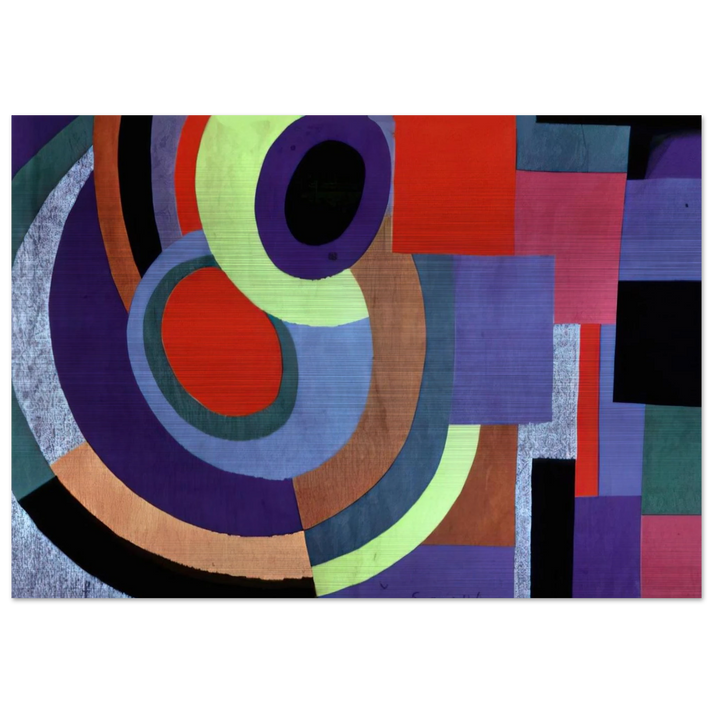ICARUS - Sonia Delaunay Brushed Aluminum Print - 70x100 cm / 28x40 inches | Sonia Delaunay Aluminum Print | Sonia Delaunay Prints