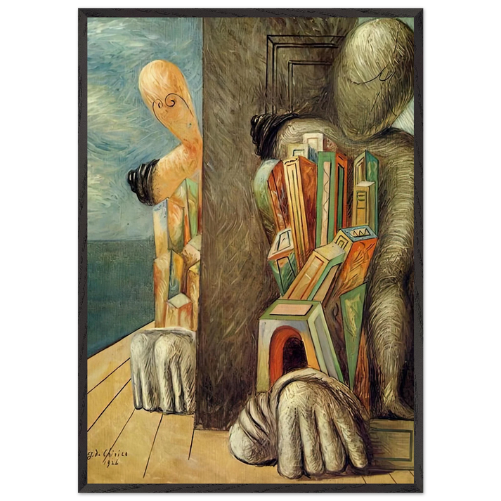 ARCHAEOLOGISTS 1926 - Giorgio de Chirico 70x100 cm / 28x40 inches Framed Art Print – Black Wooden Frame