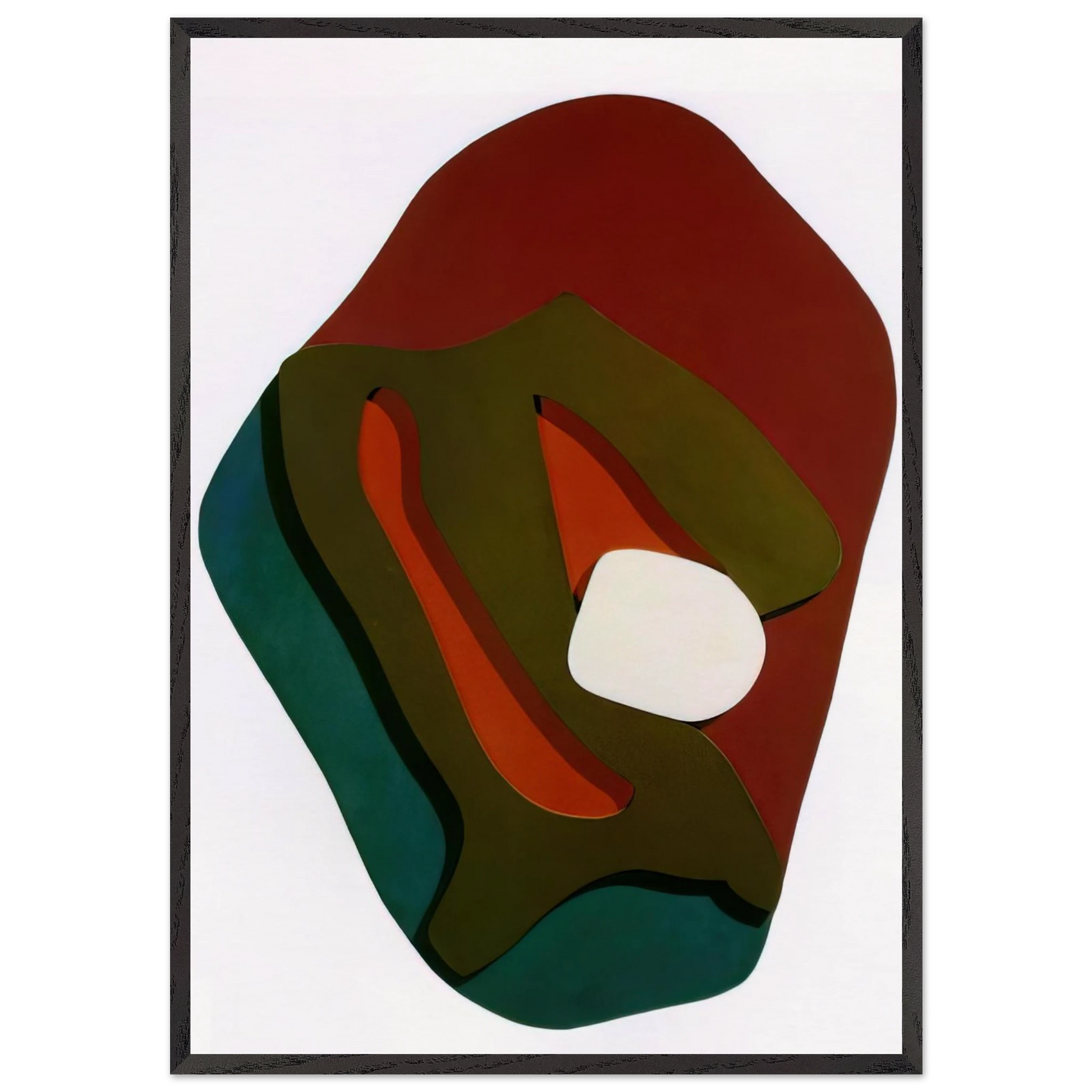 Terrestrial Forest Form - Jean Arp Framed Art Print – Black Wooden Frame - Default Title - -Framed Art Print