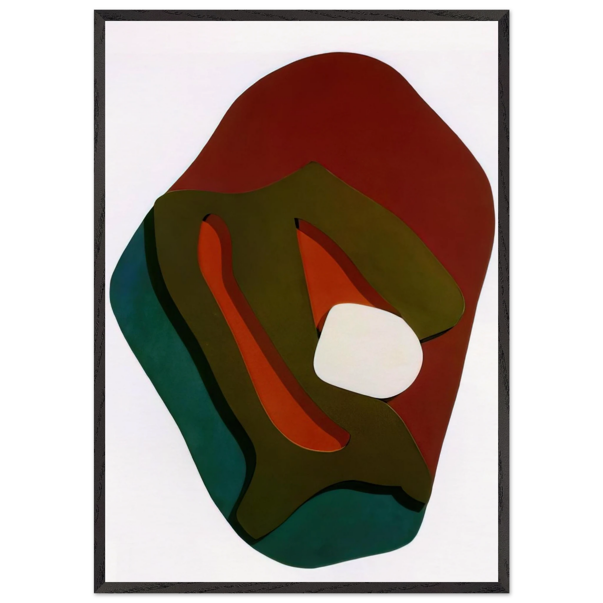 Terrestrial Forest Form - Jean Arp Framed Art Print – Black Wooden Frame - Default Title - -Framed Art Print