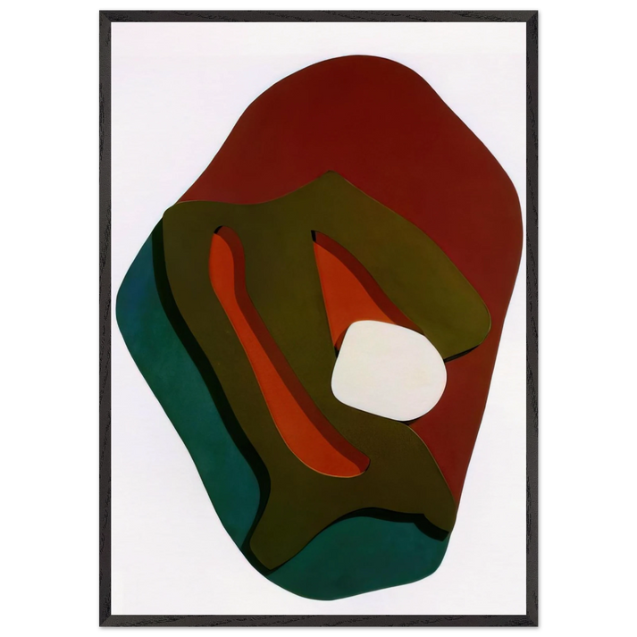 Terrestrial Forest Form - Jean Arp 70x100 cm / 28x40 inches Framed Art Print – Black Wooden Frame