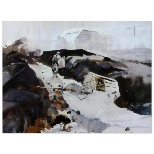 Andrew Wyeth - THE WHITE DORY 1941 Wall Art - 21x29.7 cm / 8x12" - Fine Art Poster - -