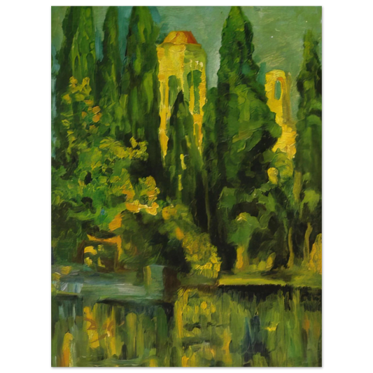 Salvador Dali - VILABERTRIN CHURCH TOWER 1919 Fine Art Poster - Default Title