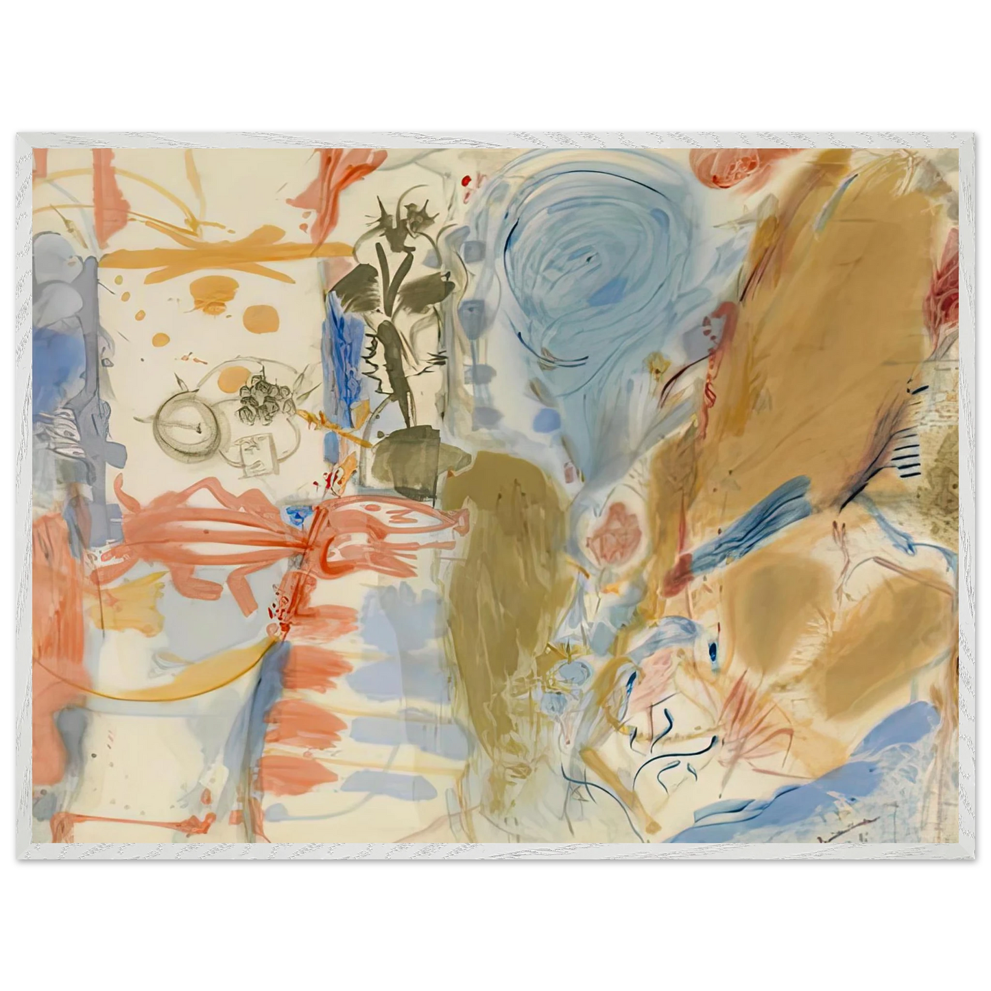 Helen Frankenthaler - Western Dream, 1957- Wall Art - 30x40 cm / 12x16 inches - Premium Wooden Framed Poster With Fine Art Paper - Black frame