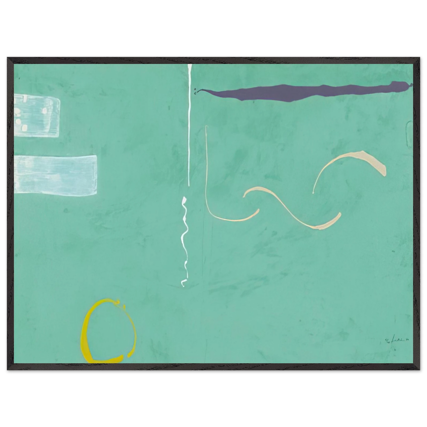 Helen Frankenthaler - Tahiti - 1989 Wall art - 21x29.7 cm / 8x12" - Premium Wooden Framed Poster With Fine Art Paper - Wood frame