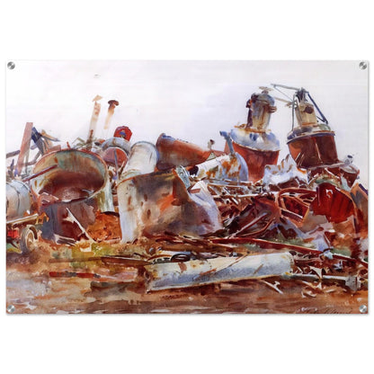 A Wrecked Sugar Refinery - John Singer Sargent Acrylic Print - 70x100 cm / 28x40″ inches | John Singer Sargent Wall Art | John Singer Sargent Prints
