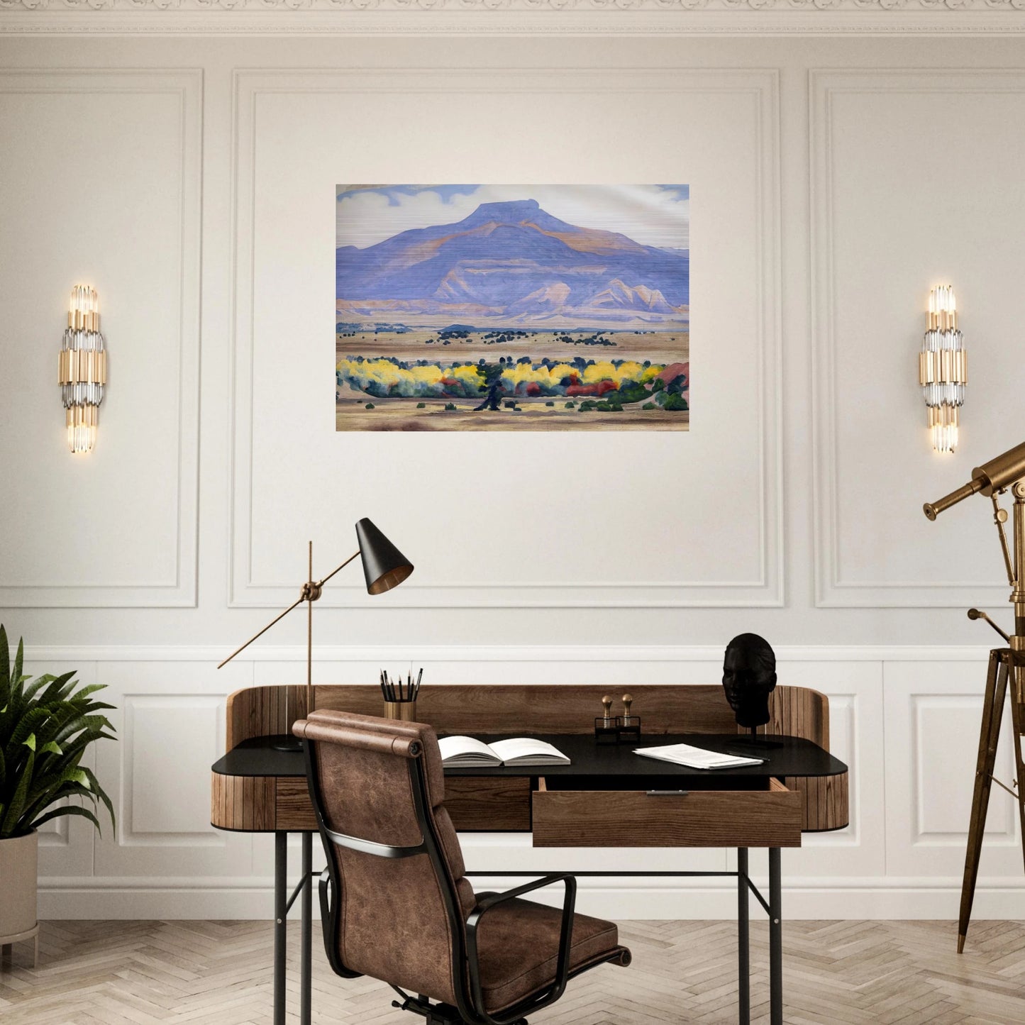 Pedernal - Georgia O'Keeffe Brushed Aluminum Print - 70x100 cm / 28x40 inches | Georgia O'Keeffe Aluminum Print | Georgia O'Keeffe Prints