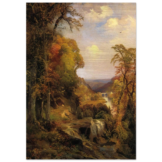On the Wissahickon near Chestnut Hill - Thomas Moran Brushed Aluminum Print - 70x100 cm / 28x40 inches | Thomas Moran Aluminum Print | Thomas Moran Prints