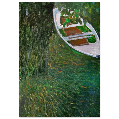 The Row Boat - claude monet Brushed Aluminum Print - 70x100 cm / 28x40 inches | claude monet Aluminum Print | claude monet Prints