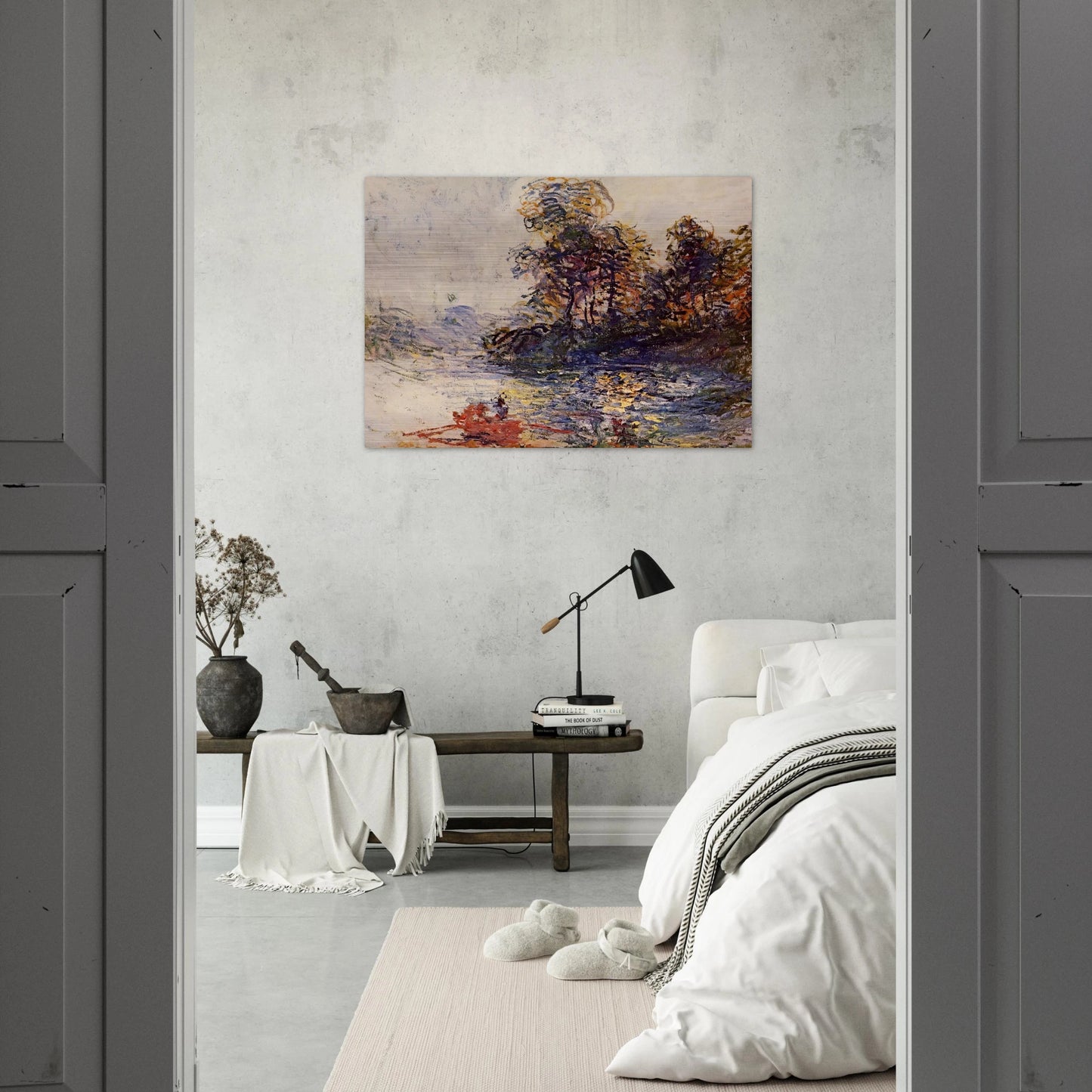 The River - claude monet Brushed Aluminum Print - 70x100 cm / 28x40 inches | claude monet Aluminum Print | claude monet Prints