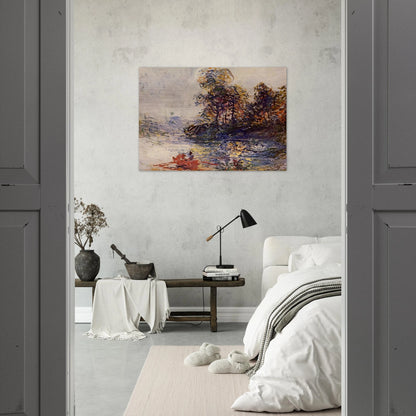 The River - claude monet Brushed Aluminum Print - 70x100 cm / 28x40 inches | claude monet Aluminum Print | claude monet Prints