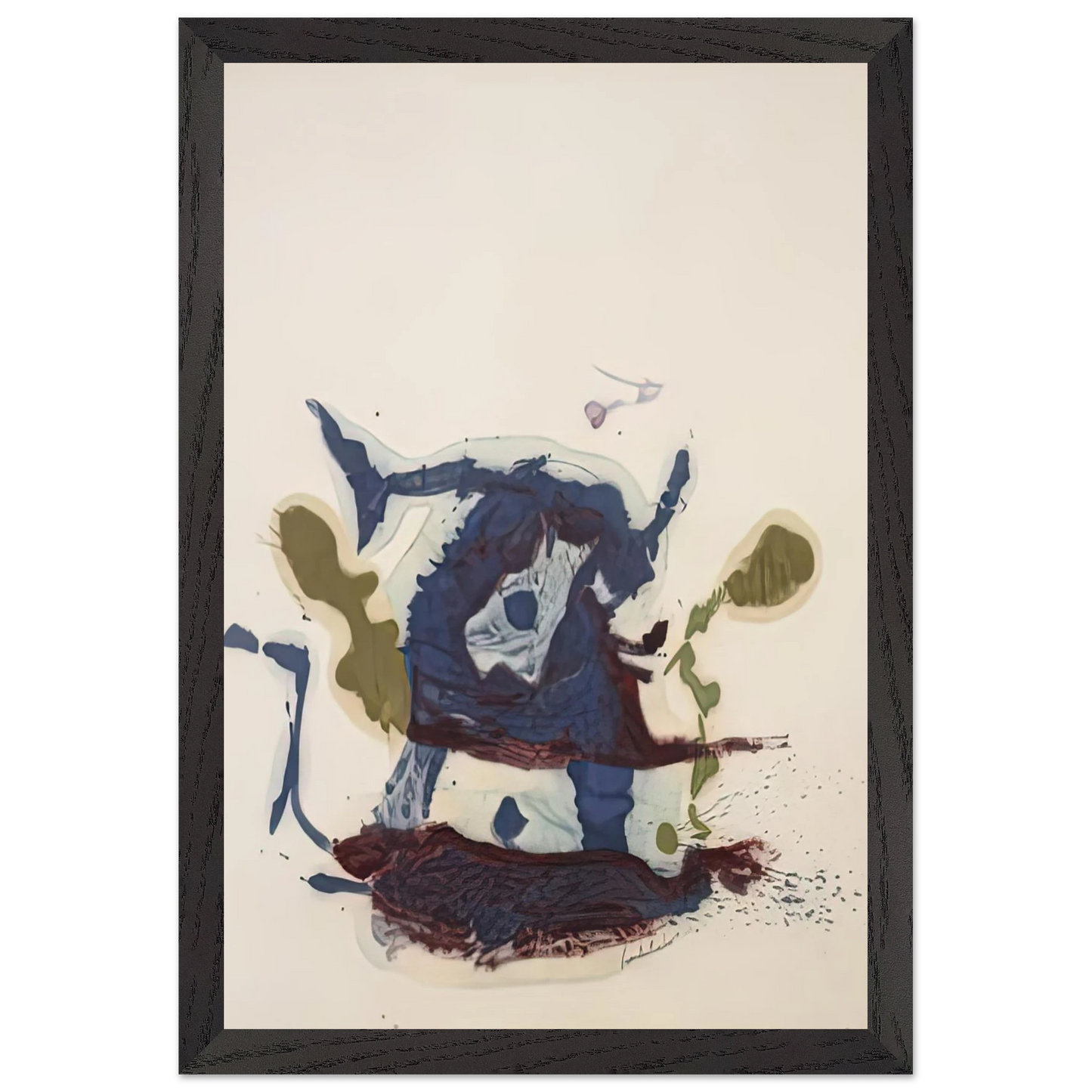 Helen Frankenthaler - Vessel, 1961- Wall Art - 21x29.7 cm / 8x12" - Premium Wooden Framed Poster With Fine Art Paper - Wood frame
