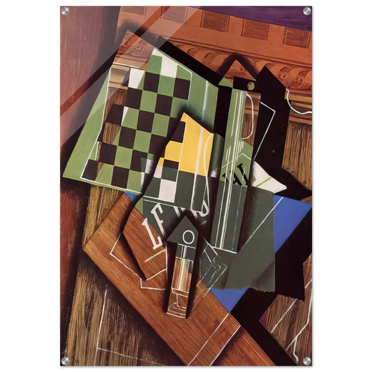 THE CHECKERBOARD 1915 - Juan Gris Acrylic Print - 70x100 cm / 28x40″ inches