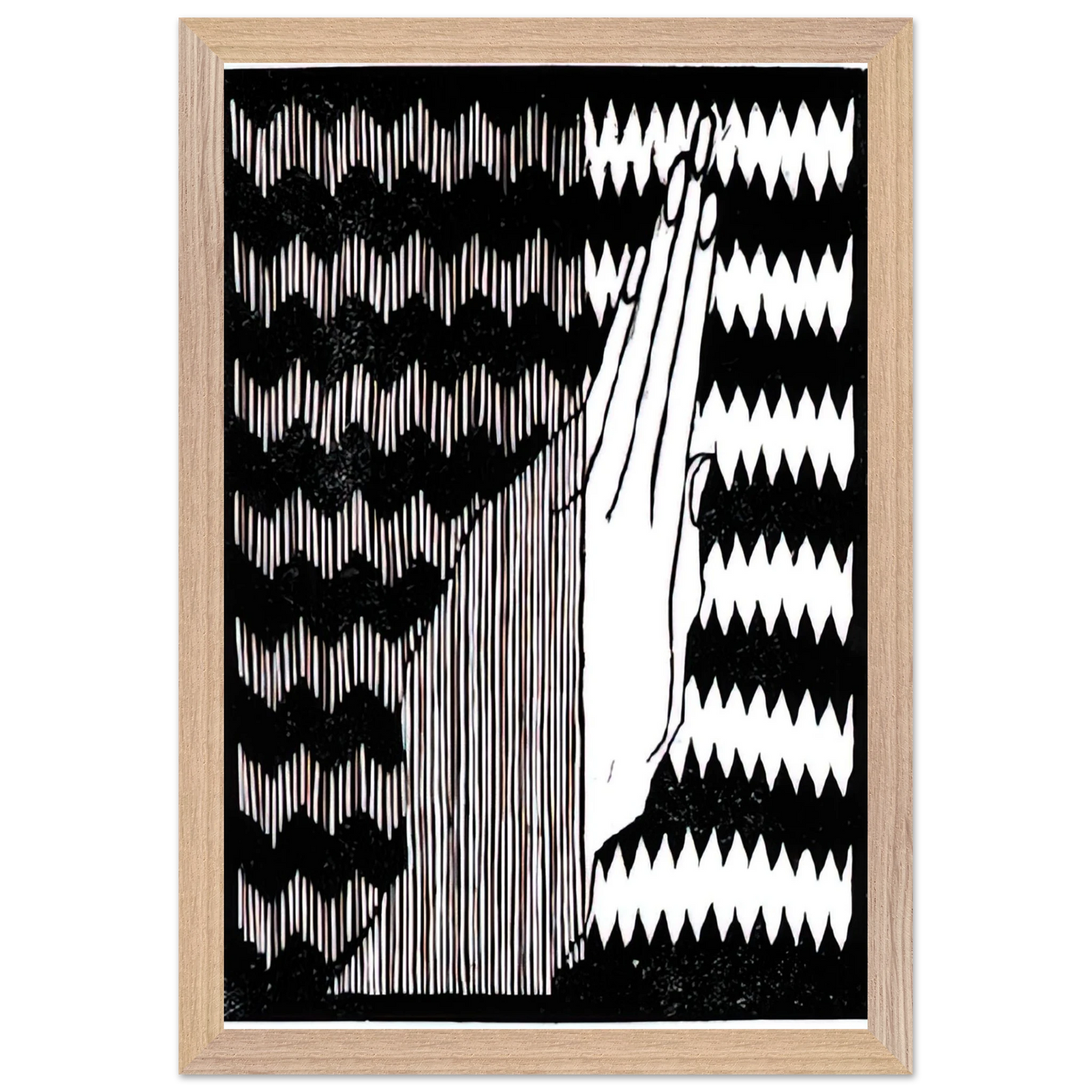 MC Escher - ESCHER (6) Wall Art - 60x80 cm / 24x32 inches - Premium Wooden Framed Poster With Fine Art Paper - White frame