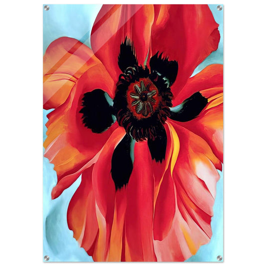 Red Poppy VI - Georgia O'Keeffe Acrylic Print - 70x100 cm / 28x40″ inches