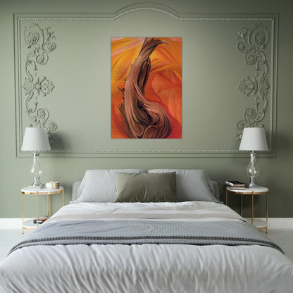 Stump in Red Hills - Georgia O'Keeffe Brushed Aluminum Print - 70x100 cm / 28x40 inches | Georgia O'Keeffe Aluminum Print | Georgia O'Keeffe Prints