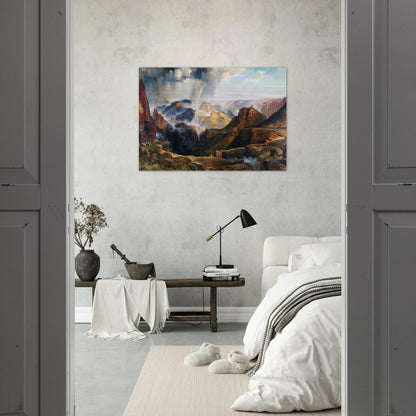 The Chasm of the Colorado - Thomas Moran Brushed Aluminum Print - 70x100 cm / 28x40 inches | Thomas Moran Aluminum Print | Thomas Moran Prints