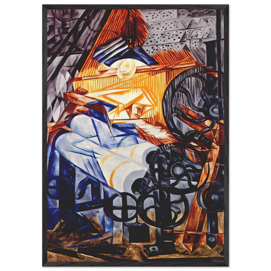The weaver loomwoman - 1913 - Natalia Goncharova Framed Art Print – Black Wooden Frame - Default Title - -Framed Art Print