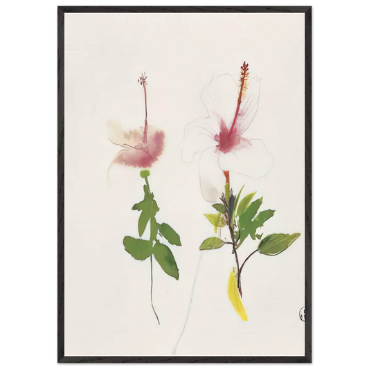 Hibiscus - 1987 - Brett Whiteley Framed Art Print – Black Wooden Frame - Default Title - -Framed Art Print