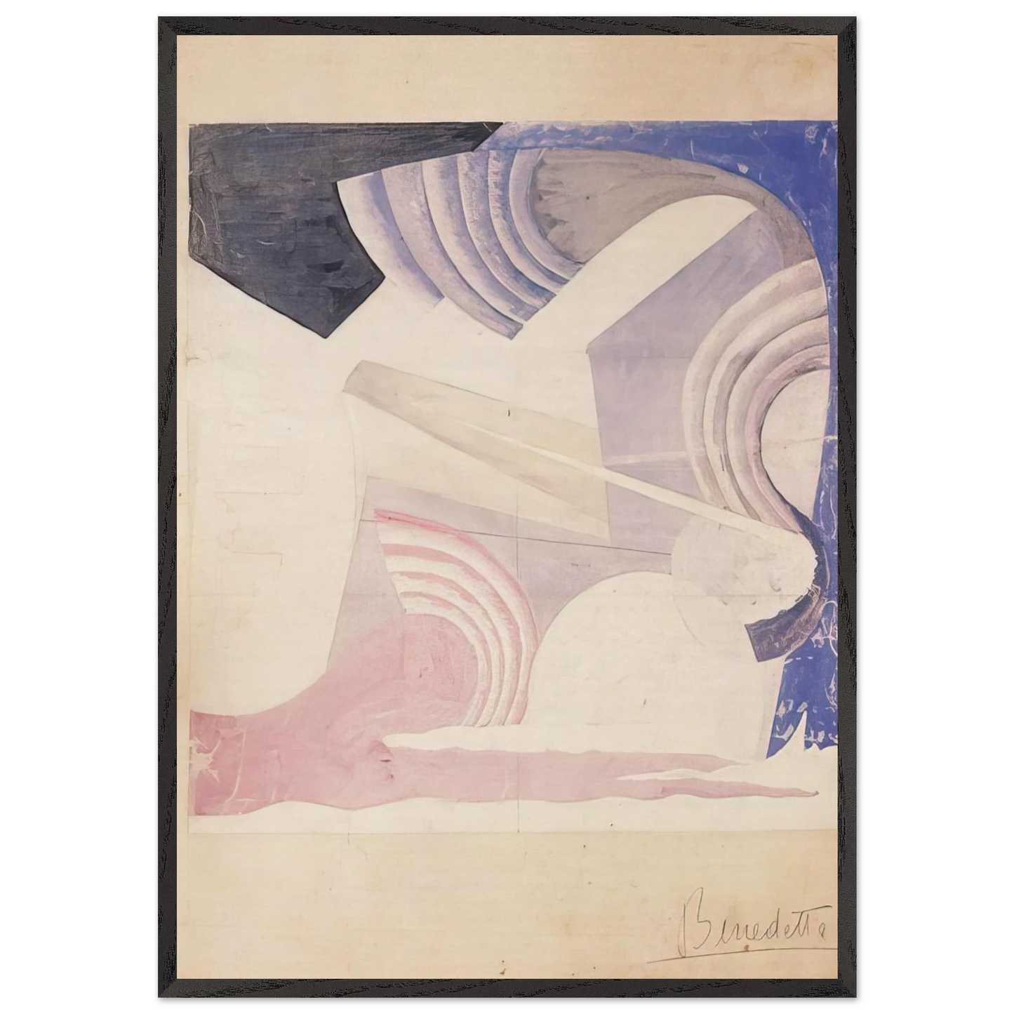 Aeropittura - 1925 Italy - Benedetta Cappa Framed Art Print – Black Wooden Frame - Default Title - -Framed Art Print