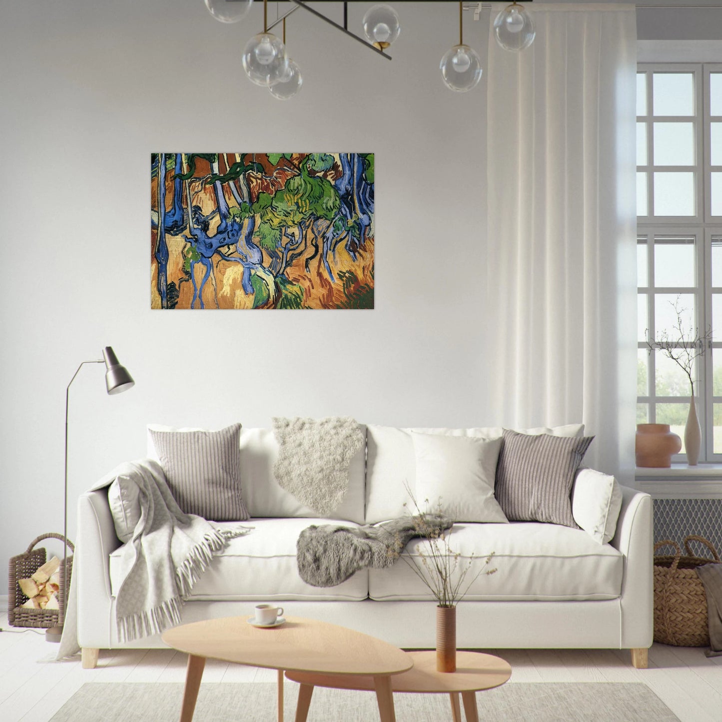 Tree roots - Vincent van Gogh Brushed Aluminum Print - 70x100 cm / 28x40 inches | Vincent van Gogh Aluminum Print | Vincent van Gogh Prints