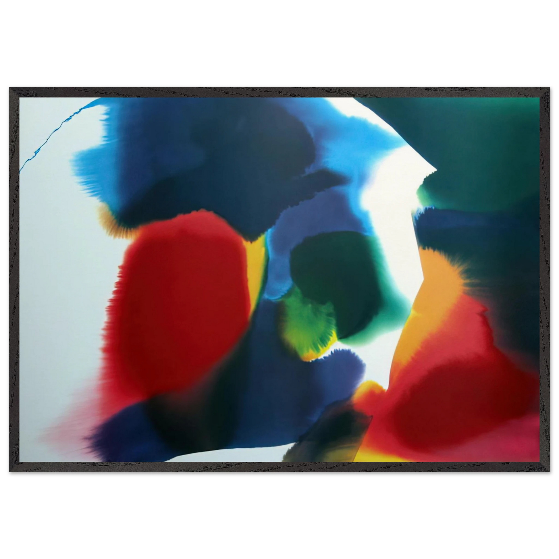 Phenomena Sherman Vortex - 1991 - Paul Jenkins Framed Art Print – Black Wooden Frame - Default Title - -Framed Art Print