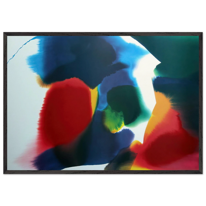 Phenomena Sherman Vortex - 1991 - Paul Jenkins 70x100 cm / 28x40 inches Framed Art Print – Black Wooden Frame