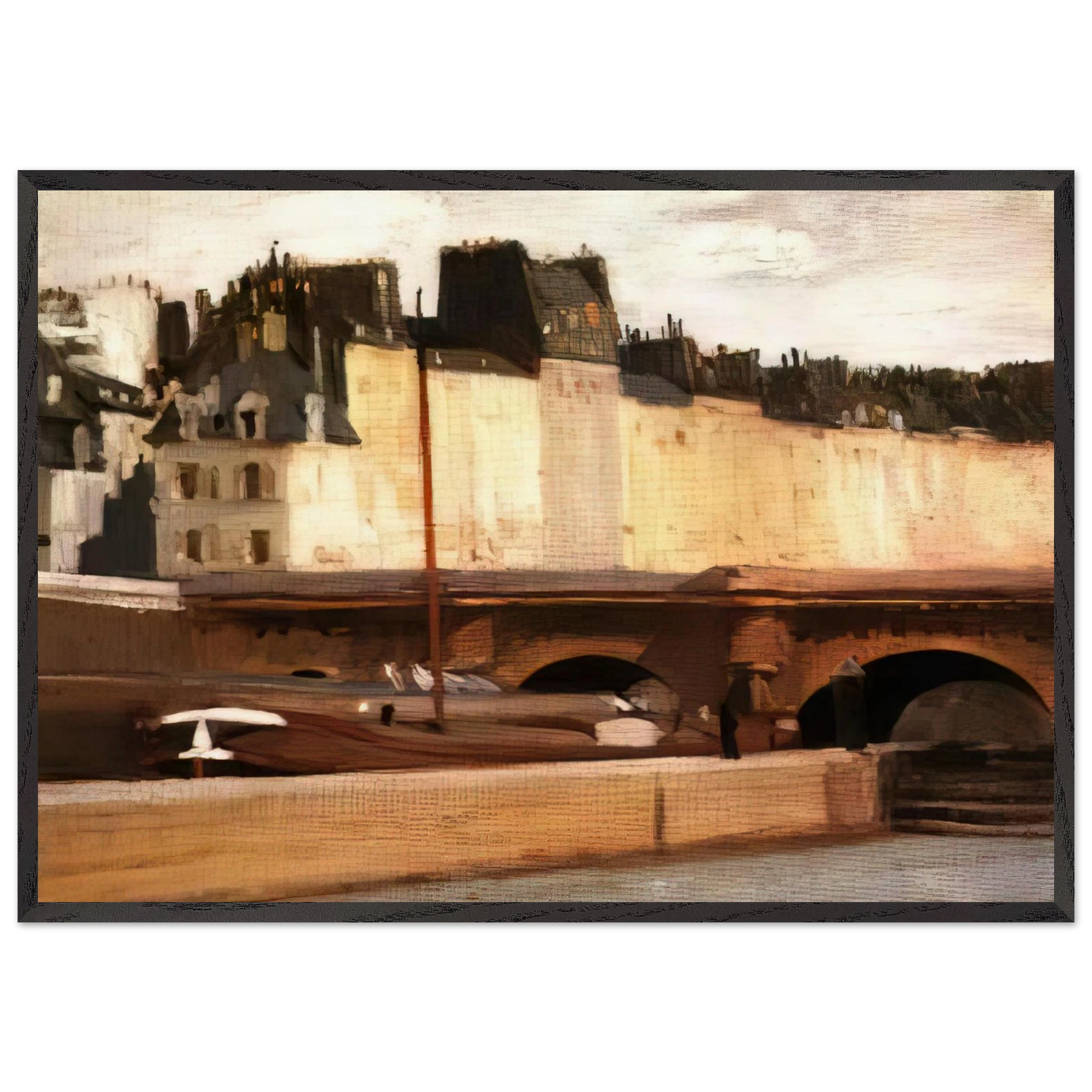 Ecluse de la Monnaie - Edward Hopper Framed Art Print – Black Wooden Frame - Default Title - -Framed Art Print