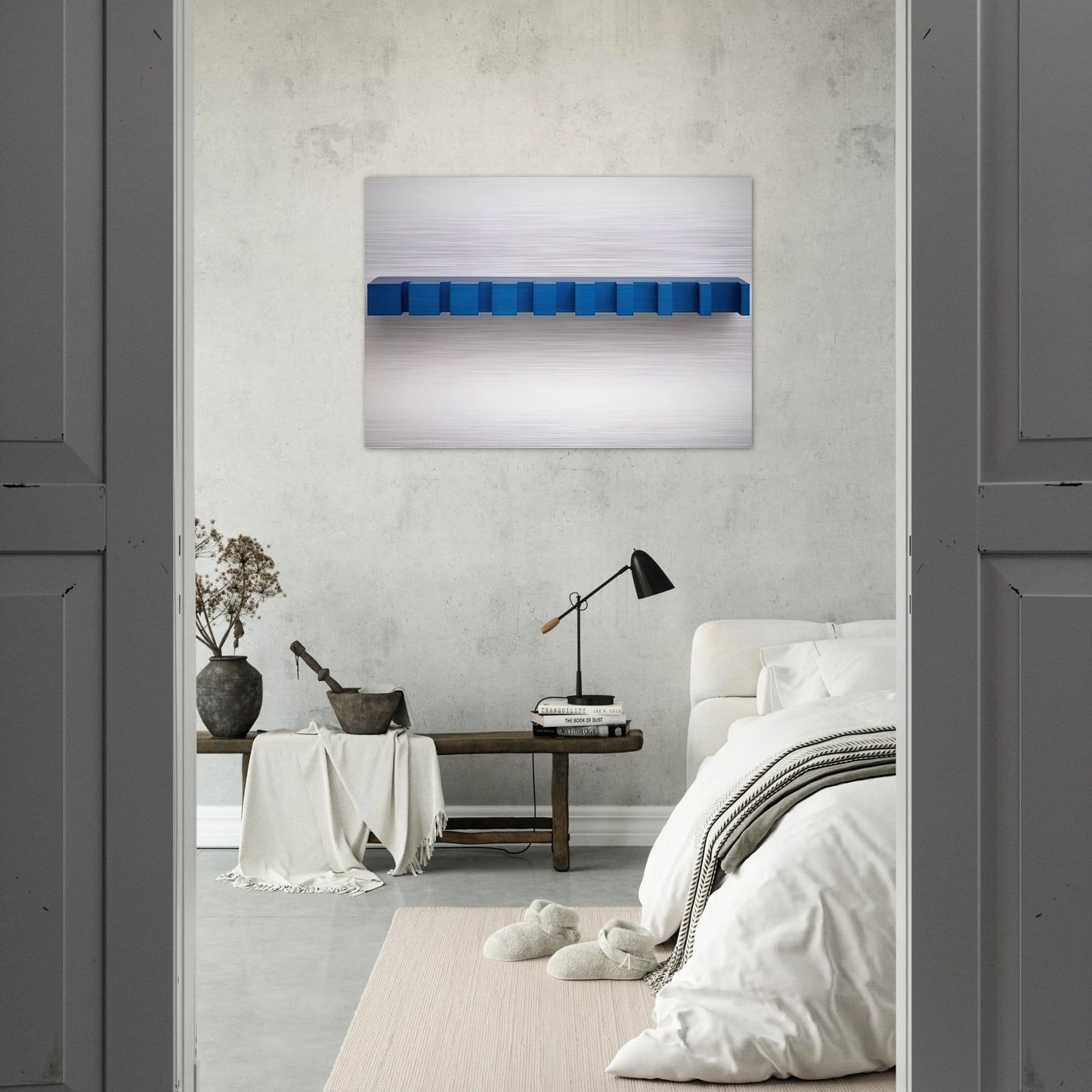 Untitled Bernstein 88-26 - 1988 - Donald Judd Brushed Aluminum Print - 70x100 cm / 28x40 inches | Donald Judd Aluminum Print | Donald Judd Prints