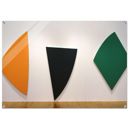 Three Panels. Orange, Dark Gray, Green - Ellsworth Kelly Acrylic Print - 70x100 cm / 28x40″ inches | Ellsworth Kelly Wall Art | Ellsworth Kelly Prints