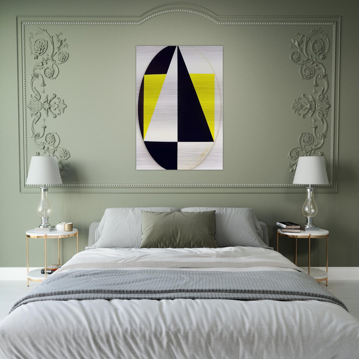 Tondo3Colors - 1958 - Carmen Herrera Brushed Aluminum Print - 70x100 cm / 28x40 inches | Carmen Herrera Aluminum Print | Carmen Herrera Prints