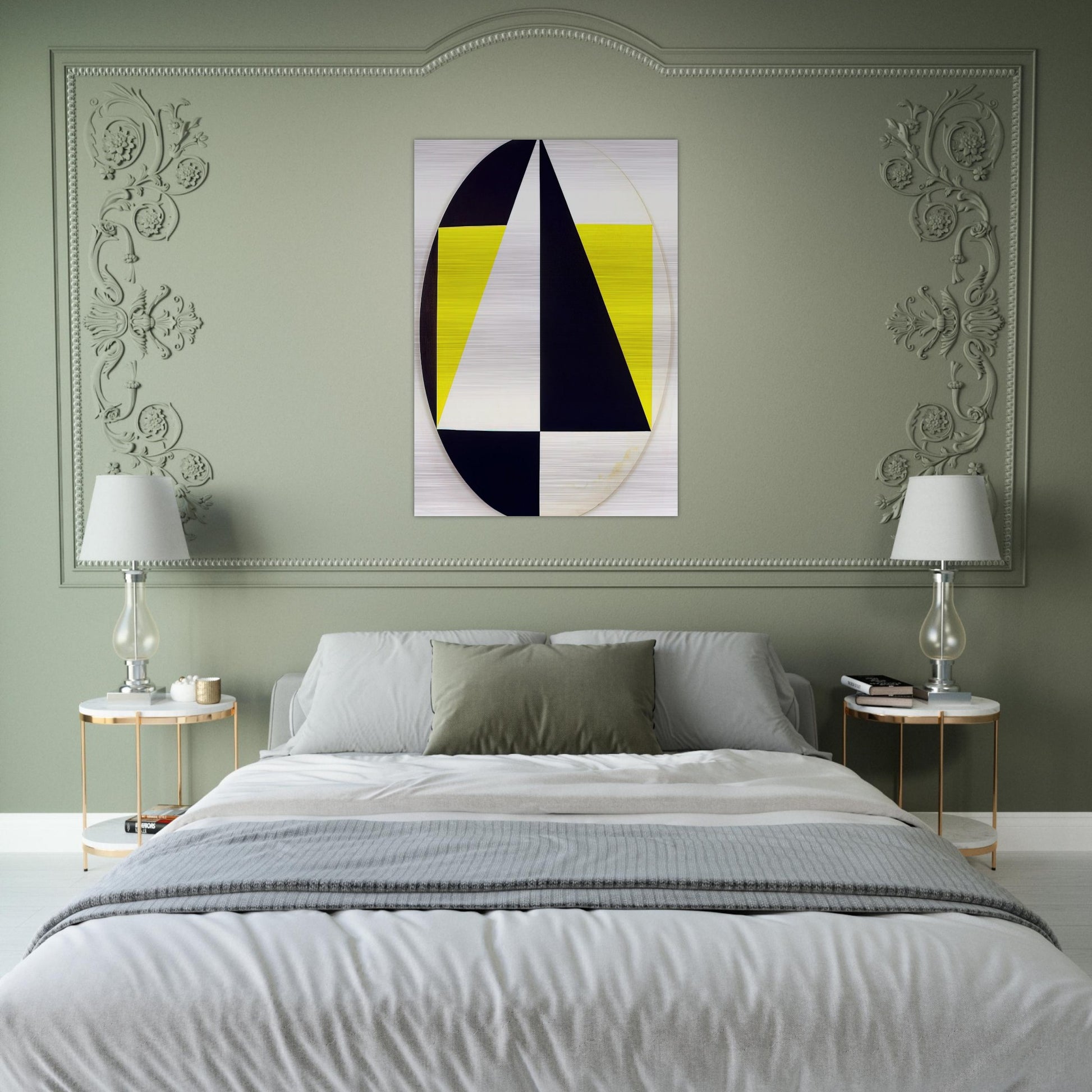 Tondo3Colors - 1958 - Carmen Herrera Brushed Aluminum Print - 70x100 cm / 28x40 inches | Carmen Herrera Aluminum Print | Carmen Herrera Prints