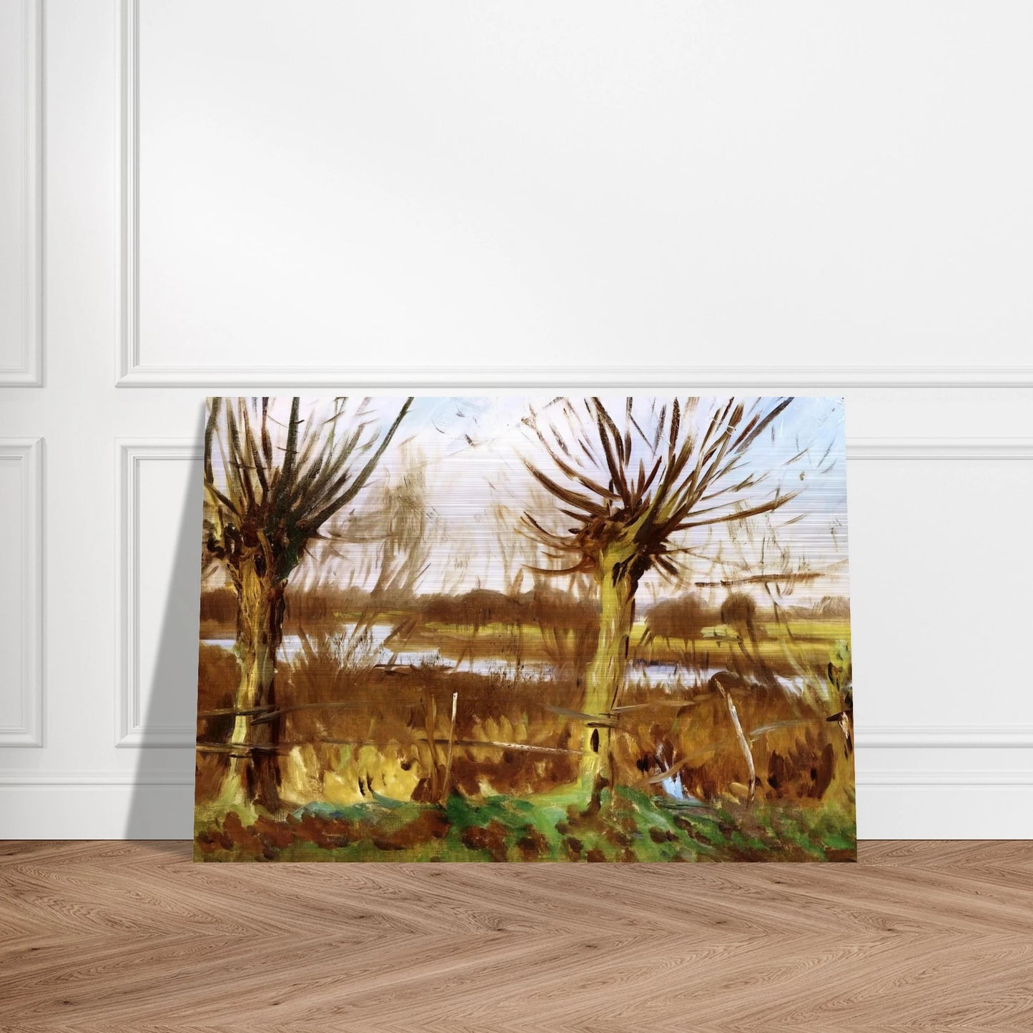 Landscape with trees, Calcot-on-the-Thames - John Singer Sargent Brushed Aluminum Print - 70x100 cm / 28x40 inches | John Singer Sargent Aluminum Print | John Singer Sargent Prints