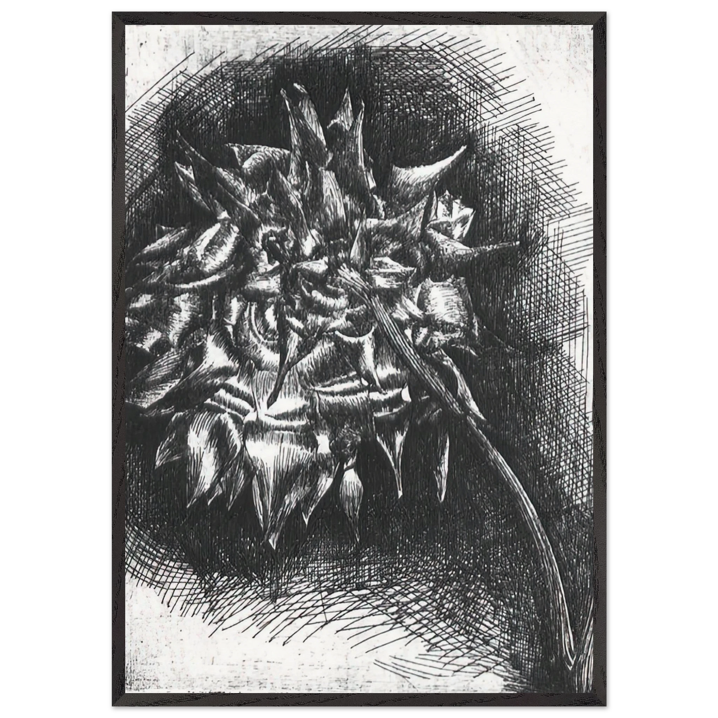 FLOWER N1 - MC Escher Framed Art Print – Black Wooden Frame - Default Title - -Framed Art Print