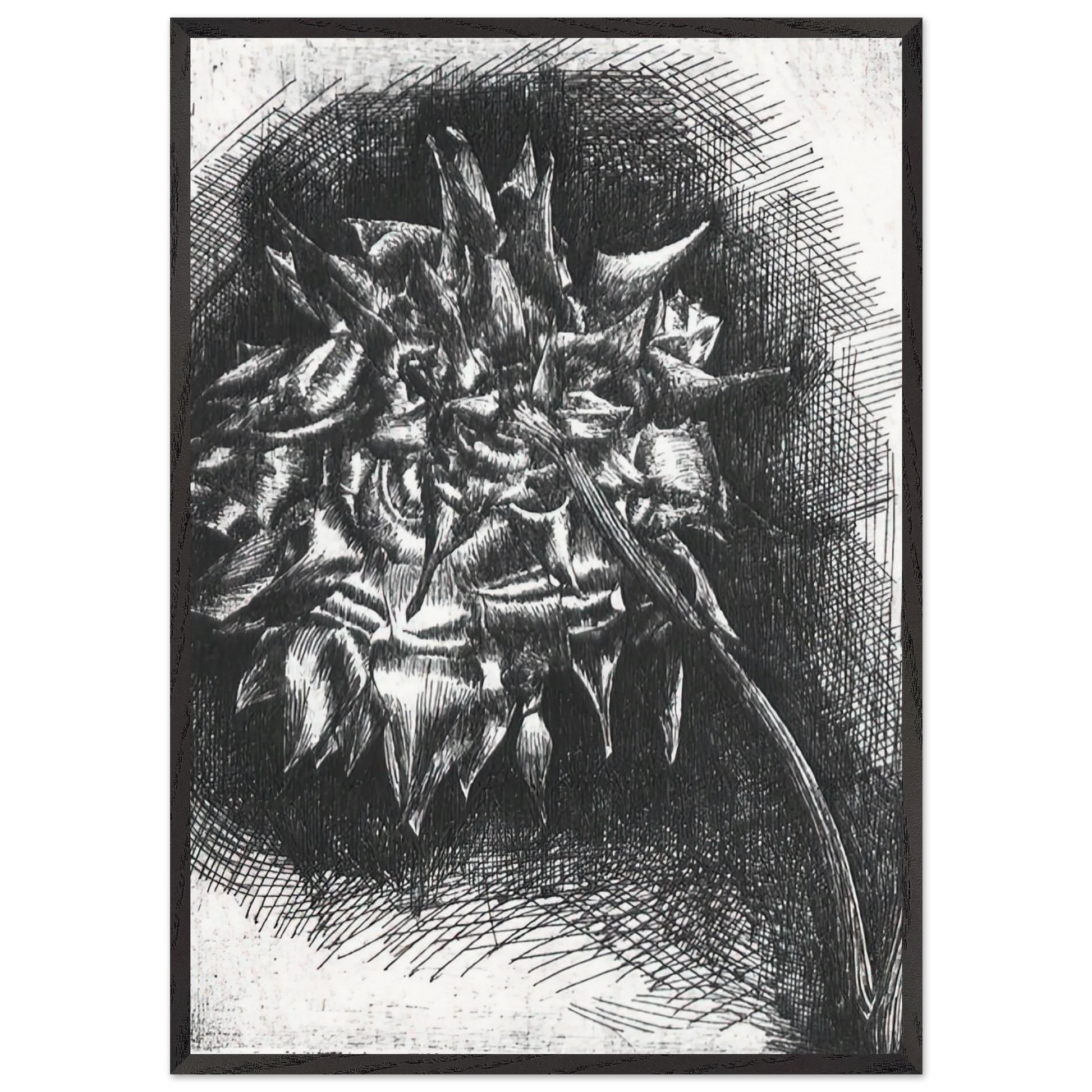 FLOWER N1 - MC Escher Framed Art Print – Black Wooden Frame - Default Title - -Framed Art Print