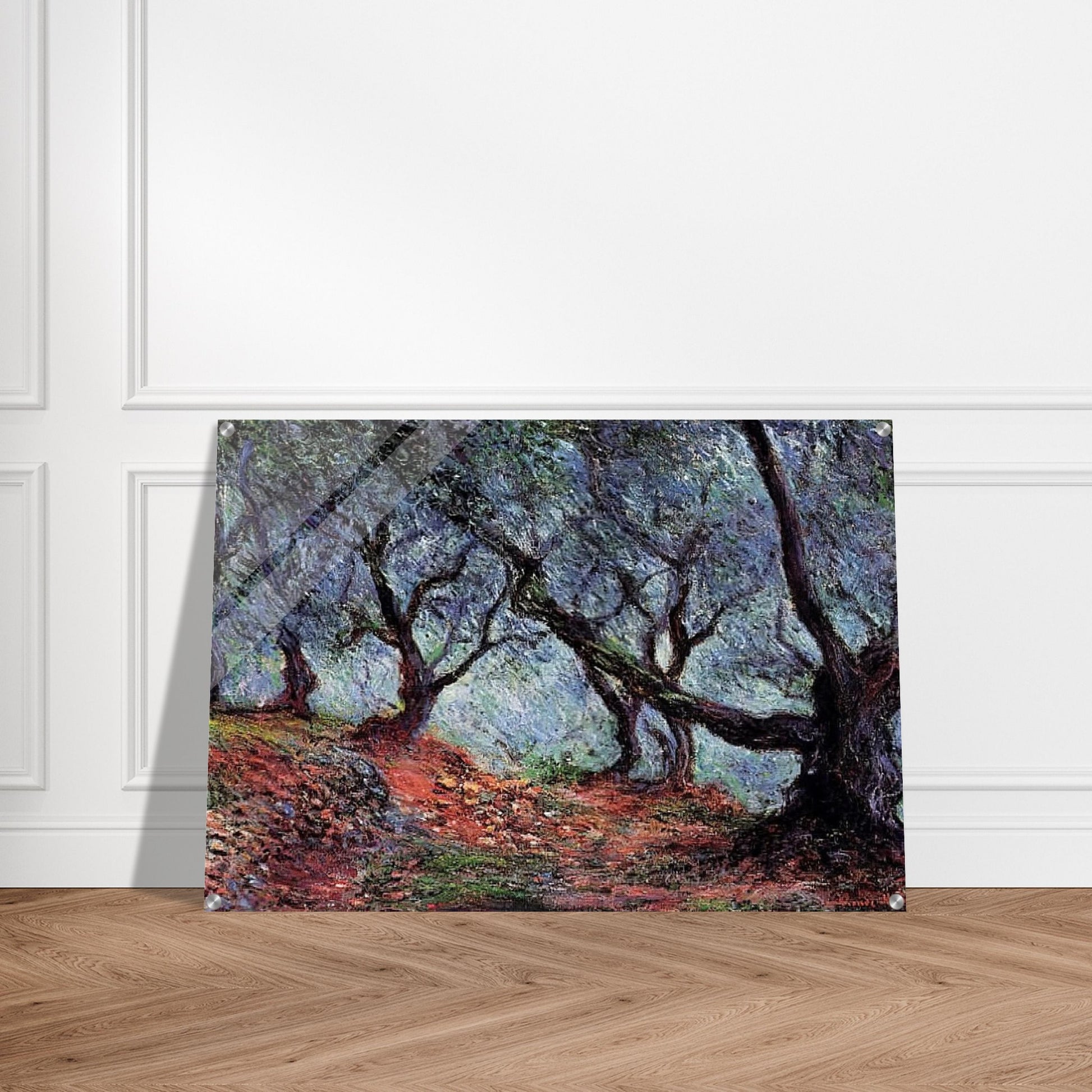 Grove of Olive Trees in Bordighera - claude monet Acrylic Print - 70x100 cm / 28x40″ inches