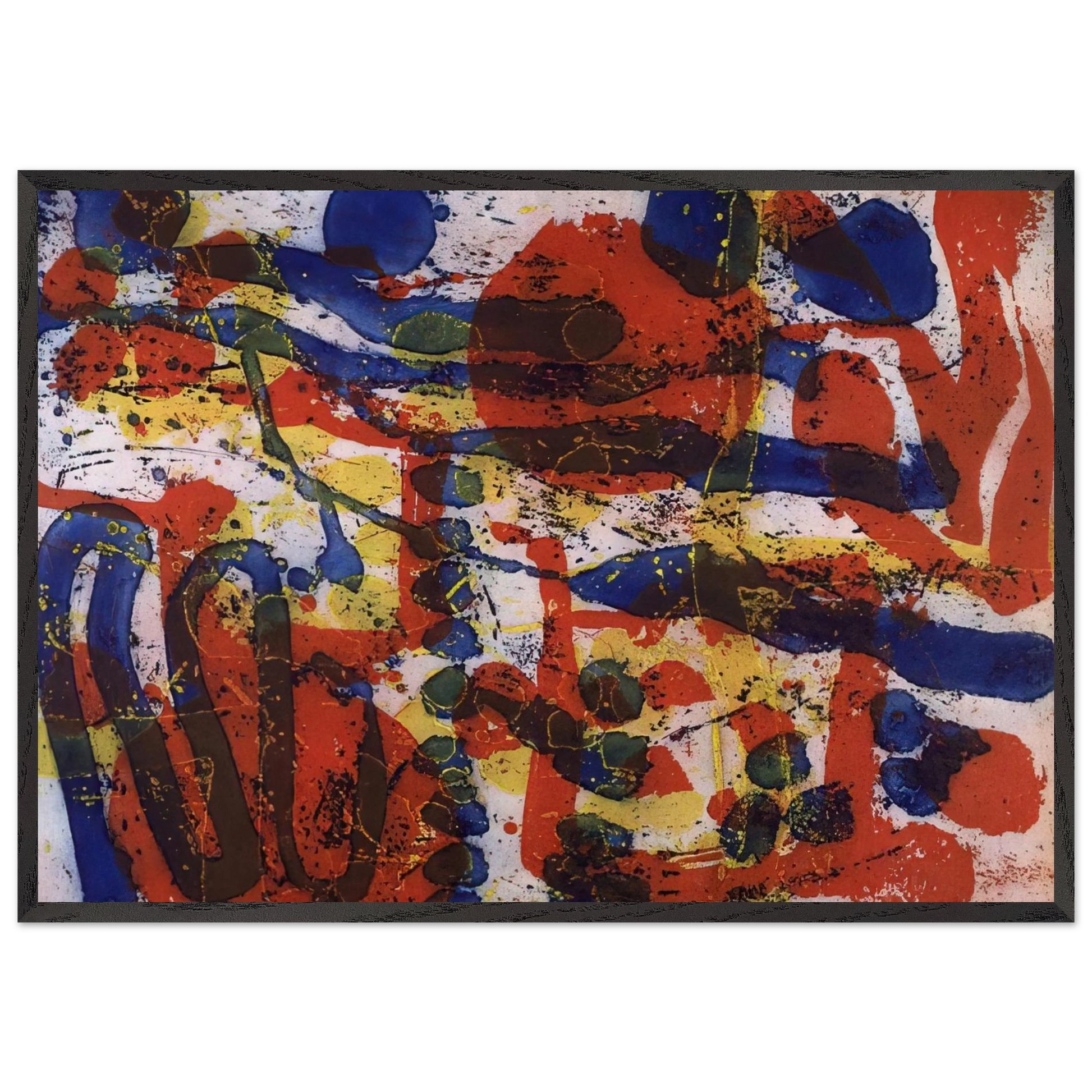 Untitled From The Brushwork Series - 1999 - Patrick Heron Framed Art Print – Black Wooden Frame - Default Title - -Framed Art Print