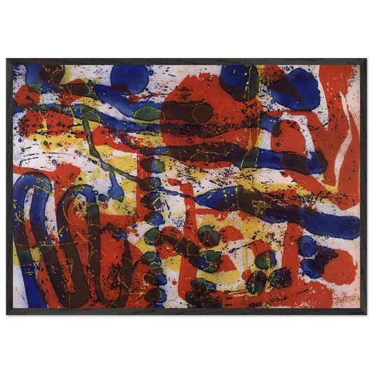 Untitled From The Brushwork Series - 1999 - Patrick Heron Framed Art Print – Black Wooden Frame - Default Title - -Framed Art Print