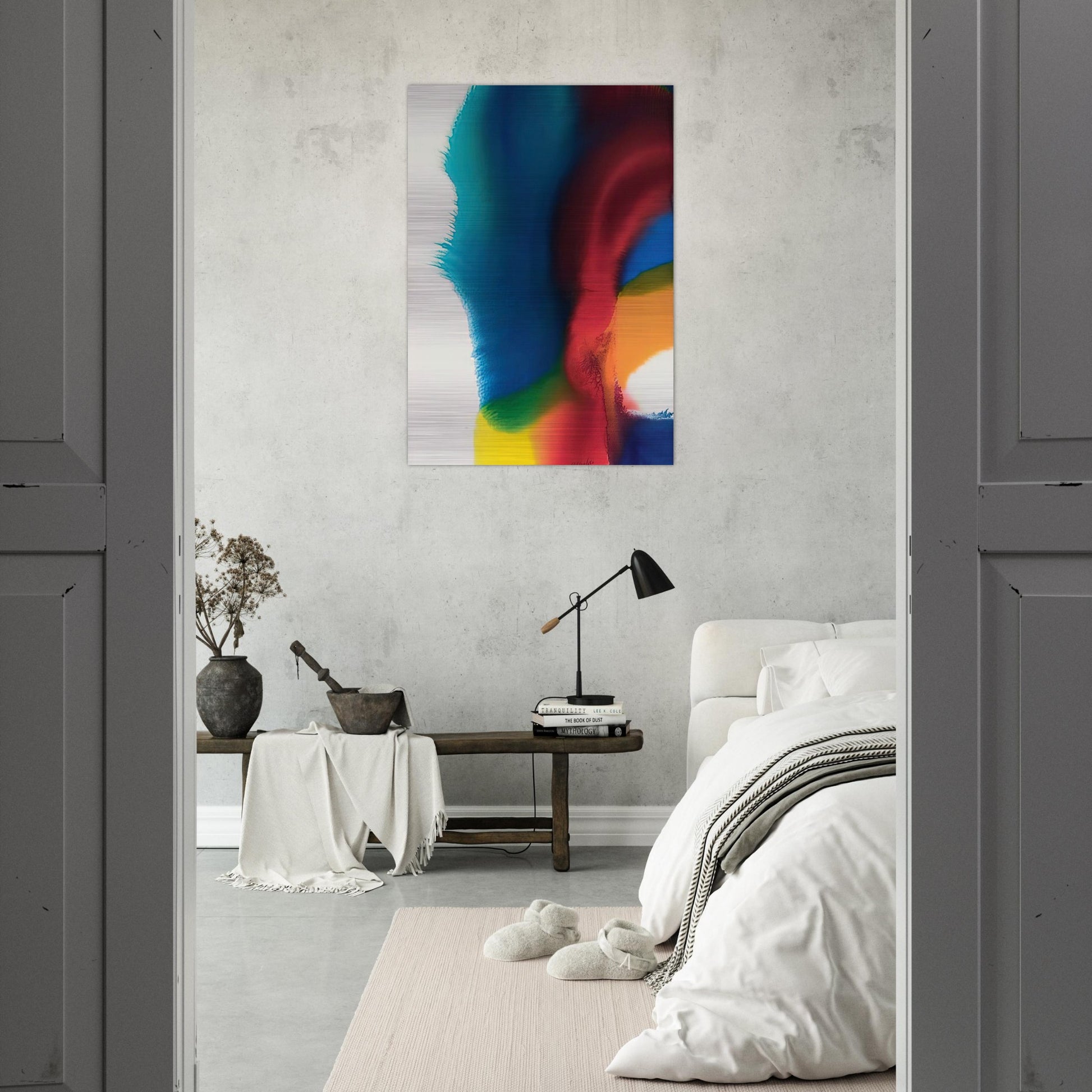 Rainbow Bleed - Color Field Painting, Lyrical Abstraction - Paul Jenkins Brushed Aluminum Print - 70x100 cm / 28x40 inches | Paul Jenkins Aluminum Print | Paul Jenkins Prints