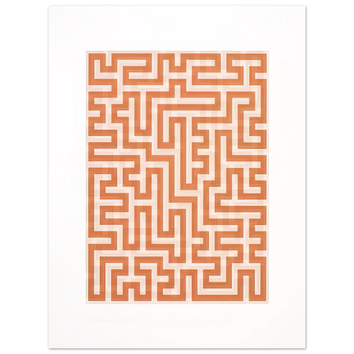 Anni Albers - RED MEANDER II 1971  75x100 cm / 30x40inches Fine Art Poster