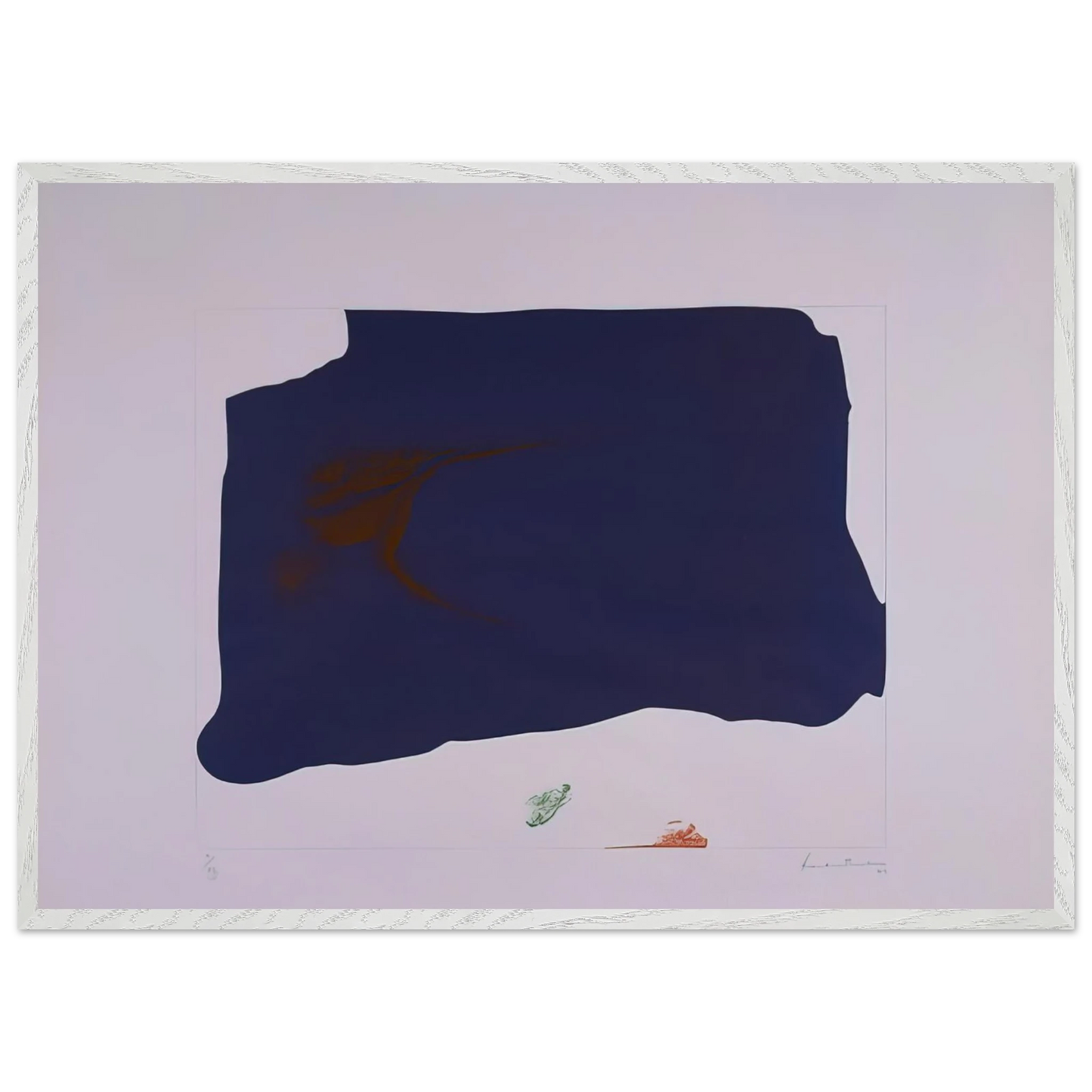 Helen Frankenthaler - Variation II on Mauve Corner - 1969 Wall art - 27x35 cm / 11x14 inches - Fine Art Poster - -