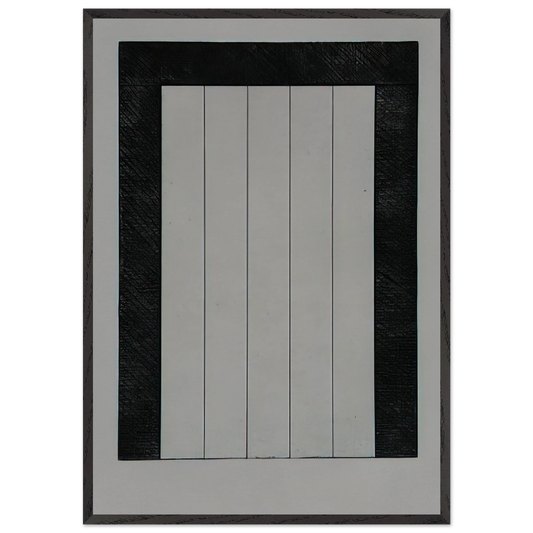 Untitled from 12 Views for Caroline Tatyana - 1979 - Brice Marden Framed Art Print – Black Wooden Frame - Default Title - -Framed Art Print